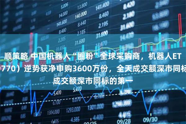 顺策略 中国机器人“圈粉”全球采购商，机器人ETF（159770）逆势获净申购3600万份，全天成交额深市同标的第一